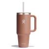 Hydro Flask 40 Oz Travel Tumbler with Handle, Lid and Straw - Insulated Stainless Steel in 40 Oz Sandy view 1