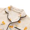 JWWN Kids Short Sleeve Pajama Set 100% Cotton Button Down Sleepwear Little Girls Boys Summer Soft Lounge Set (Cherry,6Years) view 4