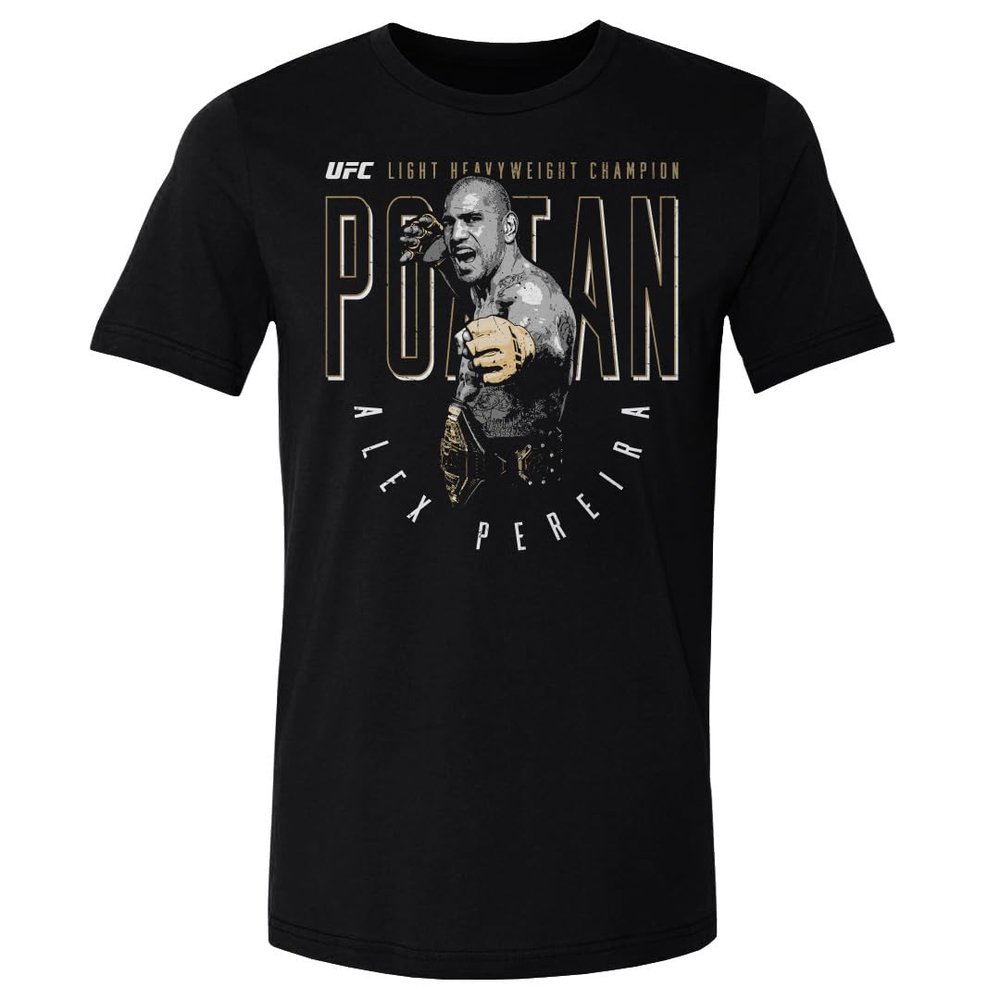 500 LEVEL Alex Pereira UFC Shirt - Alex Pereira Arrow Pose WHT (Black, XX-Large)