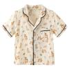 JWWN Kids Short Sleeve Pajama Set 100% Cotton Button Down Sleepwear Big Girls Boys Summer Soft Lounge Set (Squirrels,9Years) view 3