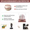 2 Pack Baseball Display Case, No Assembly Required Clear Cube Tennis Ball Holder with Solid Wooden Base, Autograph Baseball Stand Box for Single Ball view 4