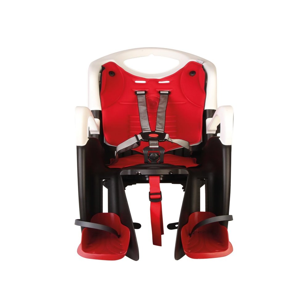 Bellelli Child Bike Seat,Rack Mount with CLAMP,Child Bike Carrier,Child Seat for Bikes,Bicycle Child Seat Tiger,Mounts on Existing Bike Rack,(Rack not Included with Child Seat), Made in Italy (Red)