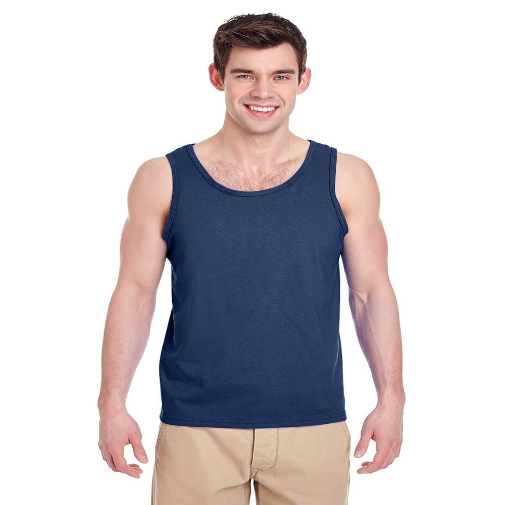 Gildan Adult Tank Top Heavy Cotton 5200. Navy
