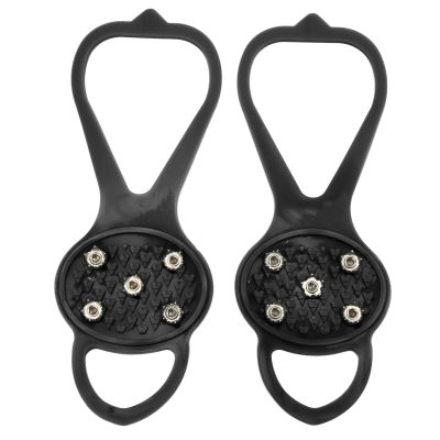 1 Pair of Spikes Spikes for Shoes Winter Nonslip Ice Spikes Shoe Claws Ice Cleats with 5 Spikes for Ice and Winter Outdoor Sports Climbing (S #11)