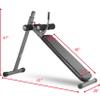 XMARK Adjustable Decline Abdominal Sit-up Bench, 12 Resistance Levels (Black) view 3