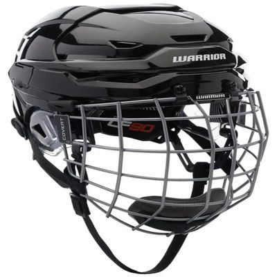 Warrior Covert CF 80 Hockey Helmet with Cage, Multi-Layer VN and Impax Foam Liner, Black (Small 20.8" - 22.0" (53.0-56.0 cm))