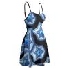 Israel Israeli Flag Women's Slip Dresses Casual Mini Dress Sexy Swing Sundress for Beach Party L view 3