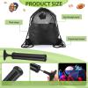 Foilswirl 24 Pcs 12 Ball Pumps with Needles 12 Individual Mesh Soccer Bags, Air Hand Pump for Soccer Basketball, Mesh Drawstring Bags, Balls Not Included (Black) view 3