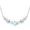 Oneress Modern Crystal Cube Necklaces Unrestrained and Stylish White AB Square Crystal Pendant Necklace Suitable for Ladies and Friends YA5052 (White AB) view 1