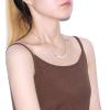 Oneress Modern Crystal Cube Necklaces Unrestrained and Stylish White AB Square Crystal Pendant Necklace Suitable for Ladies and Friends YA5052 (White AB) view 2