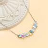 Oneress Modern Crystal Cube Necklaces Unrestrained and Stylish White AB Square Crystal Pendant Necklace Suitable for Ladies and Friends YA5052 (White AB) view 3