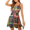 NineFit Basics Pug Dog Women's Slip Dresses Casual Mini Dress Sexy Swing Sundress for Beach Party S view 1