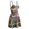 NineFit Basics Pug Dog Women's Slip Dresses Casual Mini Dress Sexy Swing Sundress for Beach Party S view 3
