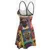 NineFit Basics Pug Dog Women's Slip Dresses Casual Mini Dress Sexy Swing Sundress for Beach Party S view 4