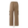 Outdoor Cargo Pants for Men Lightweight Relaxed Fit Tactical Pants Solid Camo Multi Pockets Classic Trousers, Work Joggers Men Men Casual Pants Men Black Cargo Pants(Khaki 1,3X-Large) view 3