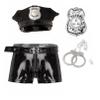 YONGHS Sexy Police Officer Set for Men Police Cosplay Costumes Uniforms Double-End Zipper Boxer Shorts Outfits Black XX-Large view 1