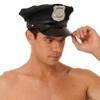 YONGHS Sexy Police Officer Set for Men Police Cosplay Costumes Uniforms Double-End Zipper Boxer Shorts Outfits Black XX-Large view 3