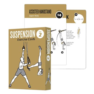 ELAORY Suspension Workout Cards, 62 Exercises Cards Deck Large Size 5" x 3.5" Fitness Cards for Women & Men, Beginner Fitness Guide to Training Exercises at Home or Gym (Suspension, Vol 2)