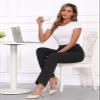 Agenlulu Stretchy Dress Pants for Women Summer High Rise Straight Leg Pants Business Work Slacks, 28" Inseam Petite Black view 4