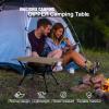 ONETIGRIS Dipper Camping Table, Lightweight Portable Folding Table with Mesh Storage Net, High/Low Options, Ideal for Camping, Hiking, Tailgating, Beach, Picnic, Travel, Backyard view 3