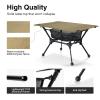 ONETIGRIS Dipper Camping Table, Lightweight Portable Folding Table with Mesh Storage Net, High/Low Options, Ideal for Camping, Hiking, Tailgating, Beach, Picnic, Travel, Backyard view 4