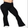 Sunzel Flare Leggings, Crossover Yoga Pants with Tummy Control, High-Waisted and Wide Leg, Sunzfly 28 Inseam, Black X-Large view 1