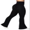 Sunzel Flare Leggings, Crossover Yoga Pants with Tummy Control, High-Waisted and Wide Leg, Sunzfly 28 Inseam, Black X-Large view 4