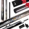 PODAYUDE Carbon Fiber Pool Cue, 12.5mm Tip Low Deflection Billiard Cue Sticks Pool Sticks, 58"" Pool Cues with Velvet Bag, 19-19.5oz, Grey view 1