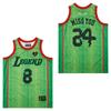 24 Mens Legend Sport Shirt,Miss You Snakeskin Hip Hop Basketball Jersey Green S view 1