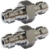 2PCS Male to Male Fill Nipple HPA Filling Plug Adapter, Stainless Steel Double Male Fill Nipple for PCP Foster Paintball Airsoft Air Gun Tool Diving view 1