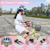EllaSeek Kids Helmet 3-8 Adjustable Toddler Helmets with Kids Knee Pads and Elbow Pads Set for Cycling, Scooters, Skateboarding, Skating view 2