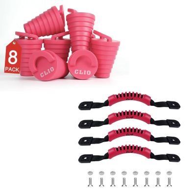 Kayak Scupper Plugs Kit and 4PCs Kayak Carry Handles for Ocean Perception Water Outdoor Sport