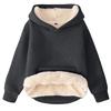 Flygo Unisex Boys Girls Fleece Lined Sherpa Hoodie Kids Warm Winter Hoodies Pullover Hooded Sweatshirt(DarkGrey-S) view 1