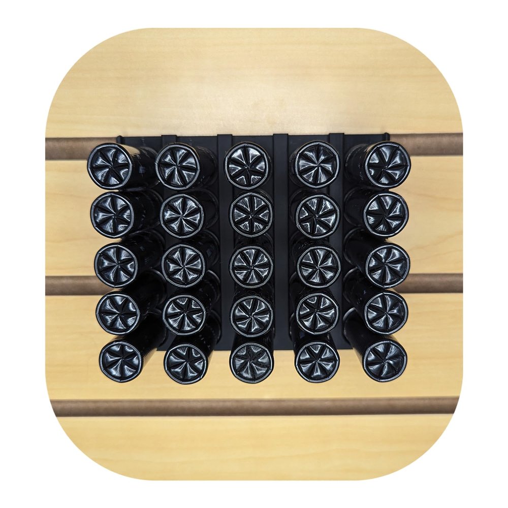 Hammy3DPrints Shotgun Shell Mount 12 Ga / 20 Ga / 410 - Gridwall | Gear Holder Storage Rack (Dakota with Metal Track Insert, 12 Ga - 15 Shells)