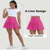 Tivifox Pleated Skorts for Kids Girls A-Line Golf Skirt with Shorts Cheerleader Uniform Dress Summer Workout Golf Skirts 14 Rose Red view 3