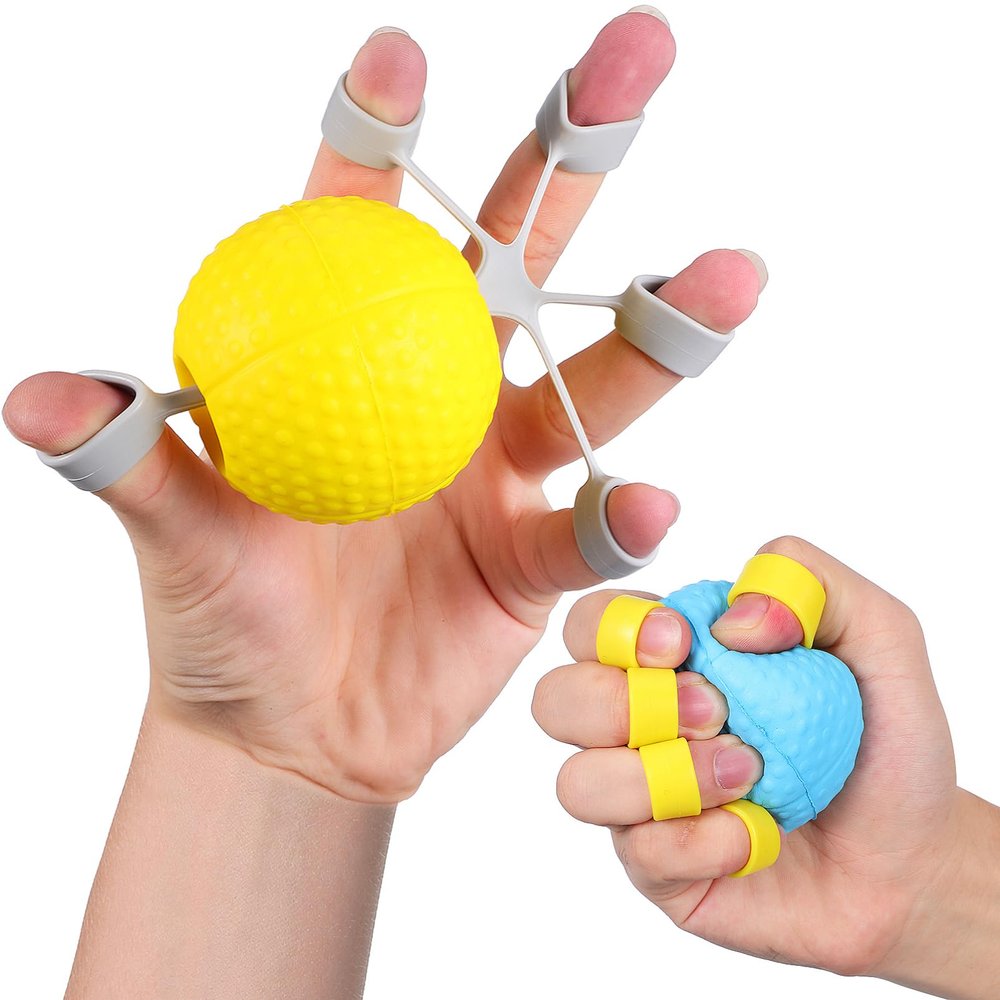 Toddmomy 2pcs Grip Strength Trainers Function for Hand and Finger Strengthening Non- Texture for Comfortable Use for Daily Activities and Sports