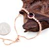 Oneress Purple Cubic Zirconia Tennis Bracelet Exquisite Dance Costumes and Accessories Wedding Bracelet YA4536 (Rose Gold-Purple) view 4