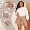 Champagne Skirts for Girls 8 A-Line Pleated Skirt High Waisted Tennis Outfit Womens Cheer Dress Summer Skorts view 3