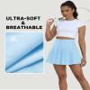 Tivifox Girls Pleated Skirt Tennis Golf Skorts High Waist Mini Skirts School Uniform Sky Blue Athletic Skirt with Shorts 8 view 4