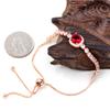 Oneress Exquisite Red CZ Tennis Bracelet for Women, Best Friends Bracelets Special Occasions Bridal Bracelet YA4536 (Rose Gold-Red) view 4