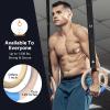 RENRANRING Gymnastics Rings Wooden Gym Rings 1.25'' Training Rings with 16.73ft Adjustable Numbered Straps, Olympic Rings for Home Gym, Workout, Exercise, Calisthenics, Pull Up view 2