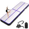 Inflatable Air Gymnastics Tumbling Mat 16ft Purple Black, Air Tumble Track Mat 4 inches Thickness with Electric Air Pump for Home Use Training Cheerleading Yoga Water Beach Park view 1