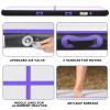 Inflatable Air Gymnastics Tumbling Mat 16ft Purple Black, Air Tumble Track Mat 4 inches Thickness with Electric Air Pump for Home Use Training Cheerleading Yoga Water Beach Park view 3