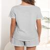 Ekouaer Women's Pajamas Sets Short Sleeve Lounge Sets Sleepwear Casual Two Piece Pjs With Pockets Stripe XL view 4