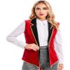Miaeowve Women Circus Ringmaster Costumes Rave Festival Lion Tamer Cosplay Vest Swallow-Tailed Balzer Jacket Red Medium view 1