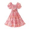 Big Girls Slip Floral Slim Fit Dress Ethnic Cotton Silk Dress for Teen Girls New Beach Fashion (Hot Pink, 9-10 Years) view 1