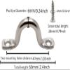 QLXHBOT Pad Eye,Deck Loop Pad Eye 316 Stainless Steel Bimini Boat Top PAD Eye Eye Straps, Tie Down, Kayak Deck Loops,6mm Pad Eye Bimini 2.4" Length,10Pcs view 2