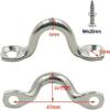 QLXHBOT Pad Eye,Deck Loop Pad Eye 316 Stainless Steel Bimini Boat Top PAD Eye Eye Straps, Tie Down, Kayak Deck Loops,6mm Pad Eye Bimini 2.4" Length,10Pcs view 4