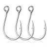 Alwonder 10-Pack Inline Hooks Single Replacement Hook for Hard Baits, High Carbon Steel Powerful Welded Fishing Hooks, 5/0 Jigging Hook for Freshwater Saltwater Trolling Fishing Tackle view 1
