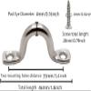 QLXHBOT 10 Pcs Stainless Steel Pad Eye Straps for Bimini Boat Top with 20Pcs Screws, Kayak Deck Loops Tie Down,4mm Pad Eye Bimini 1.8" Length view 2